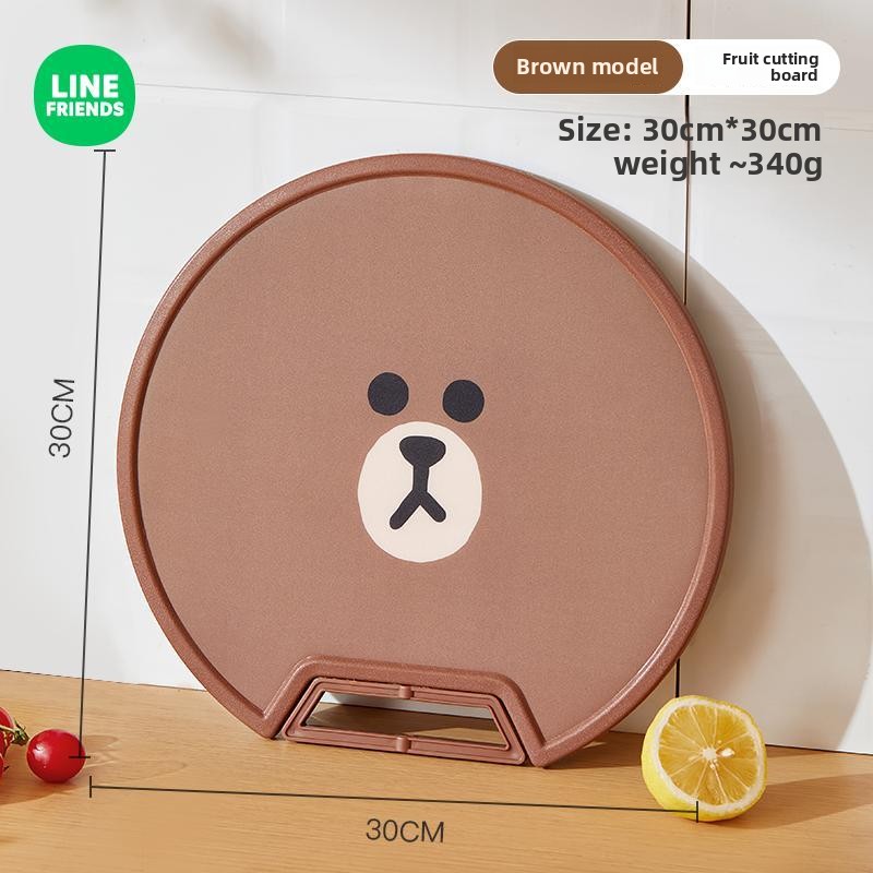 Kitchen Gadgets Website - Tagliere Piccolo LINE FRIENDS Marrone, Stile