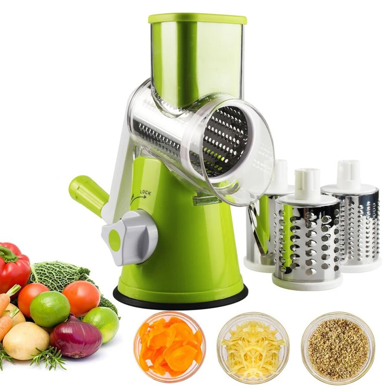 Household Kitchen Gadgets Vegetable Cutter Silk Cutter - Grattugia Manuale Rotante per Formaggio, Affettatrice