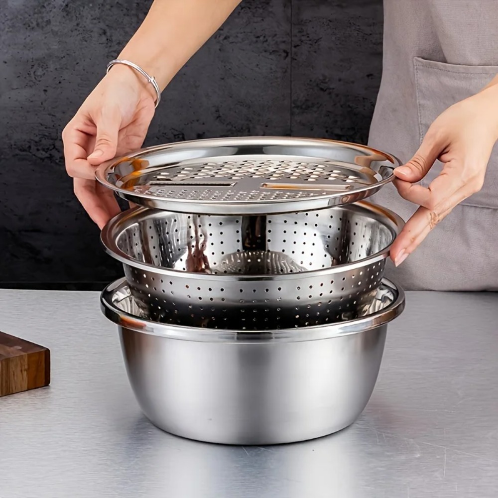 Set di 3 Pezzi in Acciaio Inox - Household Kitchen Gadgets Vegetable Cutter Silk Cutter recensione e prezzo
