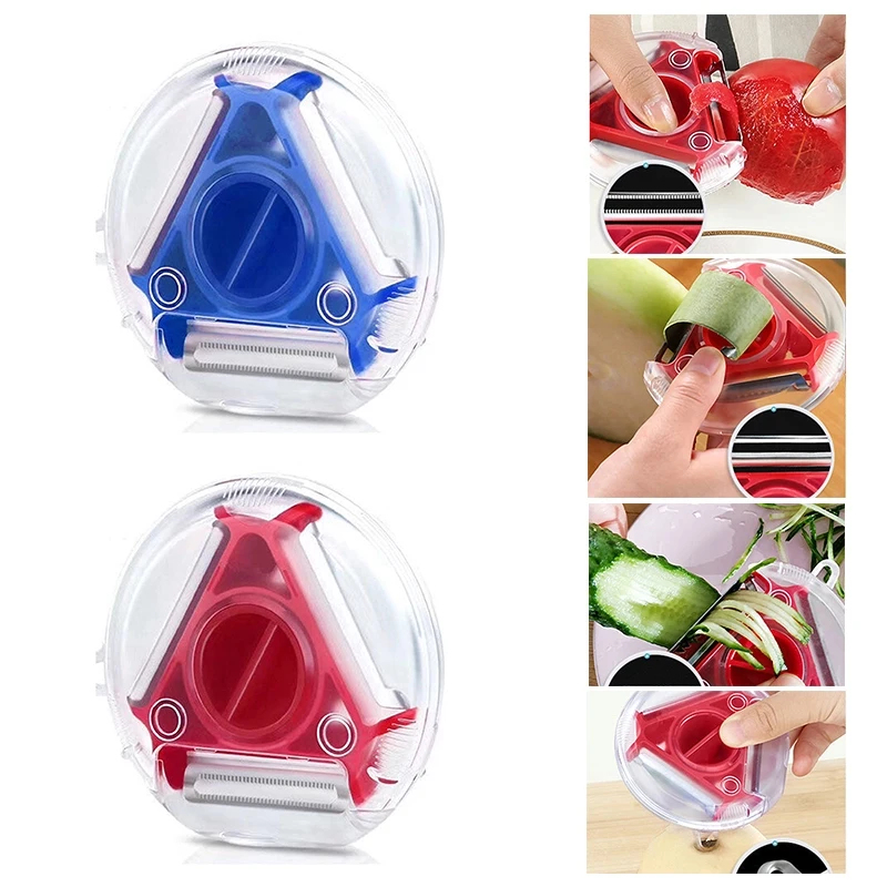 Set di 3 Pelatrici Magiche 3-i - Household Kitchen Gadgets Vegetable Cutter Silk Cutter recensione e prezzo